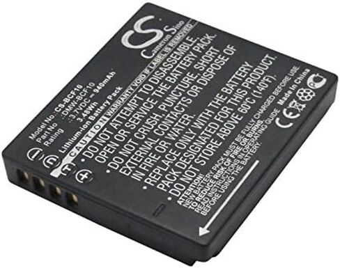 Replacement Battery for Panasonic Lumix DMC-FT1 Lumix DMC-FS30 Lumix DMC-FS6S Lumix DMC-FS4EP CGA-S/106C CGA-S009E DMW-BCF10 CGA-S106C CGA-S009 DMW-BCF10E CGA-S/106B (940mAh) in Saudi Arabia