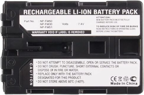 بطارية الكاميرا الرقمية التآزر ، متوافقة مع الكاميرا الرقمية Sony CCD-TRV108 ، (LI-ION ، 7.4V ، 1300mAh) سعة عالية جدًا ، بديل لبطارية Sony NP-FM30 in Saudi Arabia