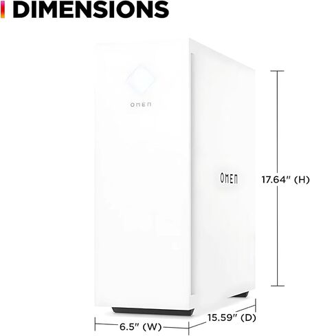 HP. Omen 25L GT15 كمبيوتر سطح المكتب للألعاب-Gen Gen INTEL CORE I9-14900KF معالج 24-CORE ، 64GB DDR5 RAM ، 2TB NVME SSD + 12TB HDD ، GEFORCE RTX 4070 12GB الرسومات ، لوحة المفاتيح والموت ، Windows 11 PRO in Saudi Arabia