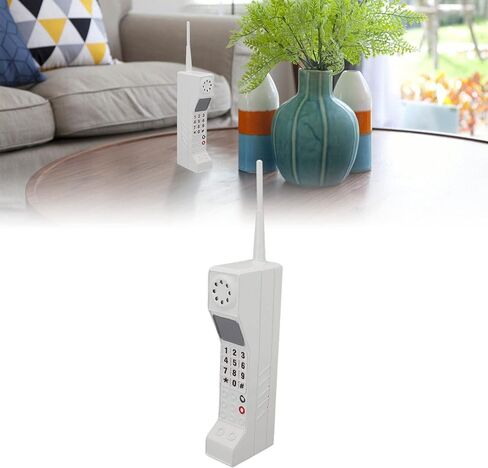 Antique Phone, Retro Cellphone Model Old Fashioned Cellular Phone Model Ornament Vintage Simulation Photographic Props for Home Stage (White) in Saudi Arabia