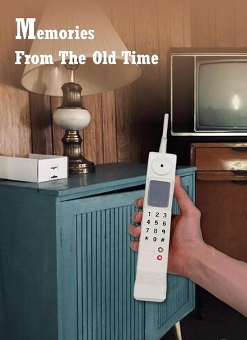 Antique Phone, Retro Cellphone Model Old Fashioned Cellular Phone Model Ornament Vintage Simulation Photographic Props for Home Stage (White) in Saudi Arabia