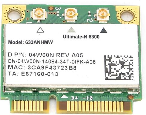 بطاقة Yunseity 6300 WIFI للفرقة المزدوجة 2.4 5 جيجا هرتز 450 ميجابت في الثانية من منفذ Mini PCI E ، نطاق قوي وسرعة ، الأفضل للبث والألعاب والأعمال التجارية ، الشاشة اللاسلكية in Kuwait