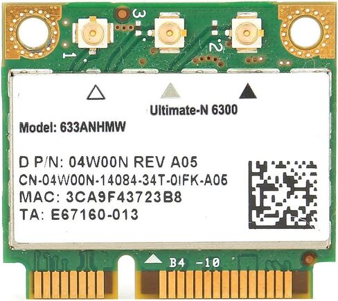 بطاقة Yunseity 6300 WIFI للفرقة المزدوجة 2.4 5 جيجا هرتز 450 ميجابت في الثانية من منفذ Mini PCI E ، نطاق قوي وسرعة ، الأفضل للبث والألعاب والأعمال التجارية ، الشاشة اللاسلكية in Kuwait