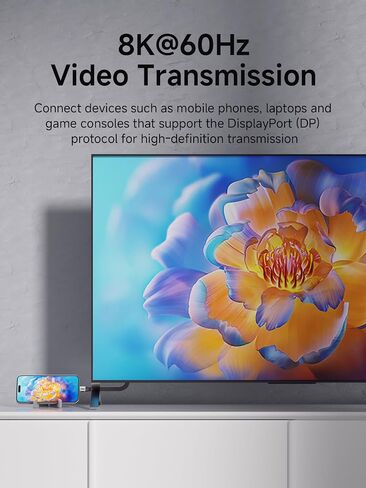 Hagibis USB4 Cable, 80Gbps Data Transfer, 8K@60Hz Video Display, 240W Fast Charging USB-C Cable, USB 4 V2.0 Cable for iPhone 16 15 Pro Max, iPad Pro, Thunderbolt 5/4, External SSD (0.33ft) in Saudi Arabia