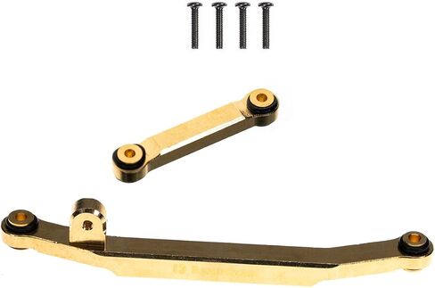 RampCrab Brass Steering Links for FCX24, Steering Rod Tie Linkages Set for FMS FCX24, Fit for 1/24 RC Crawler Car FCX24 Power Wagon Butcher, Max Smasher Big Foot Monster Truck, K5 Blazer, Black in Saudi Arabia