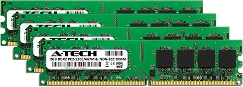 A-Tech 8GB (4x 2GB) MAX MEMORY RAM KIT لـ DELL OPTIPLEX 755 ، 745 ، 740 ، (MT ، DT ، SFF)-DDR2 667MHz PC2-5300 NONCC DIMM UPGRADE in Saudi Arabia