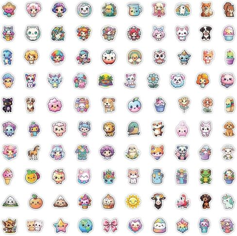 100Pcs Cute Cartoon Graffiti Stickers for Mobile Phones, Refrigerators, Guitars, Tents, DIY Stickers in Saudi Arabia