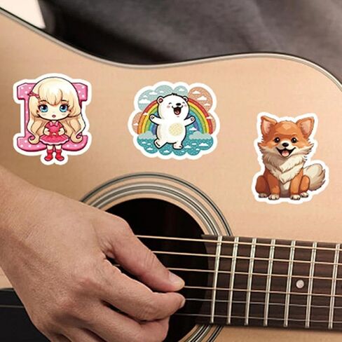 100Pcs Cute Cartoon Graffiti Stickers for Mobile Phones, Refrigerators, Guitars, Tents, DIY Stickers in Saudi Arabia