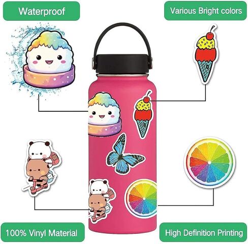 100Pcs Cute Cartoon Graffiti Stickers for Mobile Phones, Refrigerators, Guitars, Tents, DIY Stickers in Saudi Arabia