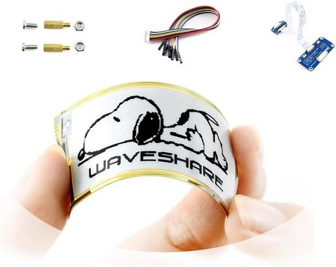 2.13 بوصة مرنة EN-ink Display Module INTERDENT Black/White SPI واجهة E-Paper E-paper لـ Raspberry PI 2B/3B/Zero/Zero W تدعم تحديثًا جزئيًا لعرض السطح المنحني in Saudi Arabia