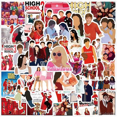 50Pcs Mamma Mia Stickers Pack, Musicals Movie Stickers Dancing Queen Waterproof Vinyl Stickers for Water Bottle, Laptop, Skateboard, Helmet, Car Decals, Perfect Gifts for Kids,Teens,Girls,Adults in Kuwait
