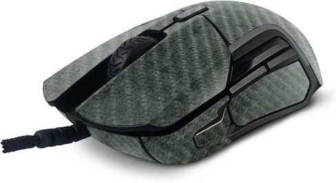 Mayyskins Carbon Carbon Skin متوافق مع منافس الفولاذ 5 ألعاب الماوس - الحجر الأخضر | واقي ، دائم من ألياف الكربون المحكم | من السهل تطبيق وتغيير الأنماط | صنع في الولايات المتحدة in Saudi Arabia