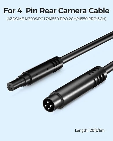 AZDOME 20ft Extension Cable 6 Pin M550 Rear Camera in Saudi Arabia