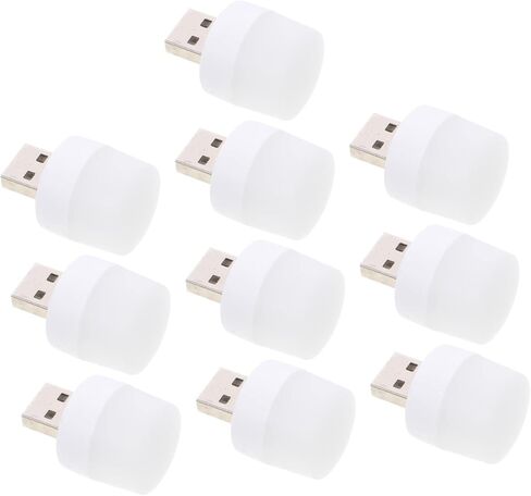 Gadpiparty 10pcs USB تعمل بالطاقة LED LED أضواء الغلاف الجوي محمولة مصابيح ليلية محمولة للأجواء الرومانسية الدافئة سهلة استخدام مصابيح USB لجهاز الكمبيوتر والسيارة الطاقة in Kuwait