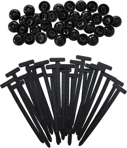 120Pcs Heavy Duty Self-Locking Zip Tie Buckles, 2025 Upgraded Nylon Cable Tie Buckle, UV-Resistant Plastic Fasteners for Car Repair (Black) in Saudi Arabia
