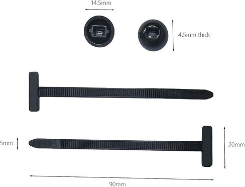 120Pcs Heavy Duty Self-Locking Zip Tie Buckles, 2025 Upgraded Nylon Cable Tie Buckle, UV-Resistant Plastic Fasteners for Car Repair (Black) in Saudi Arabia