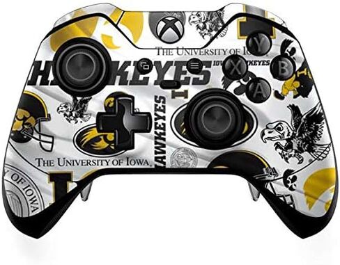 Skinit Skinit Gaming Gaming Skiner مع وحدة التحكم في Xbox One Elite - جامعة أيوا Iowa Hawkeyes تصميم نمط in Saudi Arabia