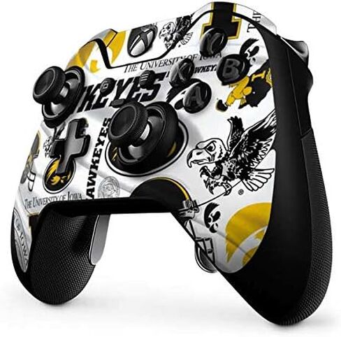 Skinit Skinit Gaming Gaming Skiner مع وحدة التحكم في Xbox One Elite - جامعة أيوا Iowa Hawkeyes تصميم نمط in Saudi Arabia