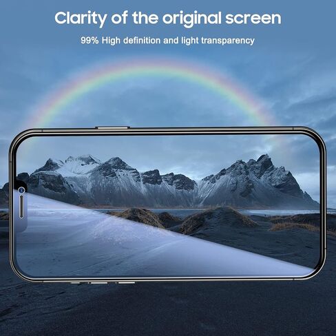 Uniqueme متوافق مع واقي شاشة الخصوصية iPhone 13 Pro Max ، واقي عدسة الزجاج والكاميرا المقسى ، ومكافحة التجسس [إطار التثبيت السهل] خالية من الفقاعة ودية 2+2 حزمة in Saudi Arabia