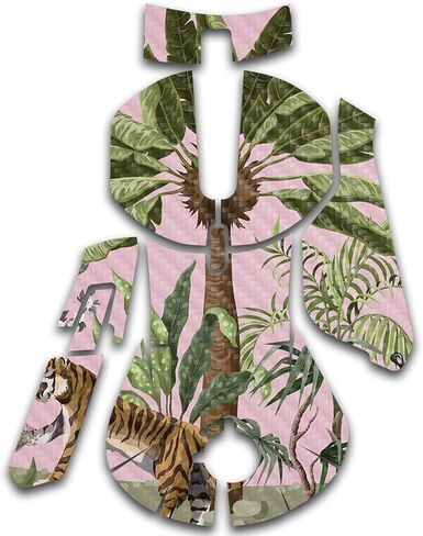 Mayyskins Carbon Fiber Skin متوافق مع منافسة الفولاذ 5 ألعاب الماوس - Chinoiserie Jungle | واقي ، دائم من ألياف الكربون المحكم | سهل التقديم | صنع في الولايات المتحدة in Saudi Arabia