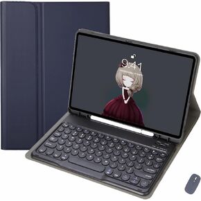 Keyboard Case for Samsung Galaxy Tab A8 10.5 Inch 2022 with Mouse,Smart Soft Case with Bluetooth Keyboard for Galaxy Tab A8 Detachable Wireless Keyboard Cover with Pencil Holder,Pink (Gold) in Kuwait