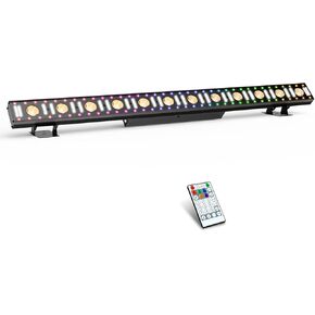 غسل شريط الضوء LaluceNatz 40 100W 12 LED 3 في 1 RGB ضوء المرحلة بار سبائك الألومنيوم شعاع أضواء الصوت المنشط حتى ضوء DMX تسيطر عليها لجميع القديسين عيد الميلاد حفل زفاف الكنيسة DJ المرحلة الإضاءة in Kuwait