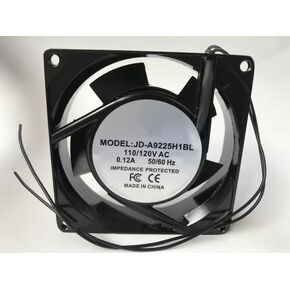 JD-A9225H1BL AC 110/120V 0.12A 92x92x25mm 2-Wire Cooling Fan in Kuwait