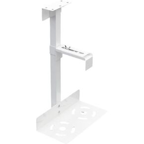Adjustable White CPU Stand - Under Desk PC Tower Holder, Space-Saving PC Case Mount for Easy Access & Organization, Perfect for Home Office & Gaming Setup in Kuwait