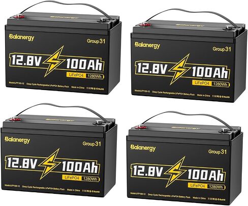 12V 100AH ​​LIFEPO4 Lithium Battery ، 12 Volt Lithium Batteries Group 31 BRINCIMER TEMPERIME BRIMENTS 100A BMS ، ما يصل إلى 15000 دورة عميقة ، 1280WH بطارية قابلة لإعادة الشحن ، مثالية للريفي ، الشاحنات ، المقطورة in Saudi Arabia