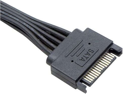15Pin Hard Drive Power Cable 1 Male to 3/4/5/6 Female Splitter Adapter SATA Power Hard Disk Extension for DIY PC Sever(1 to 3) in Saudi Arabia