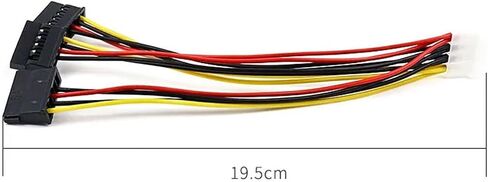 IDE to SATA Power Cable Splitter 1 to 3 Convert Cord Big 4PIN Male SATA Extend Wire Adapter PC Hard Disk Power Line Connector in Saudi Arabia