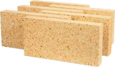 Rutland Soapstone Fire Bricks, Premium Firebricks for Wood-Burning Fireplaces & Woodstoves, Blue-Gray, 2,700+ F, Case of 6 in Kuwait