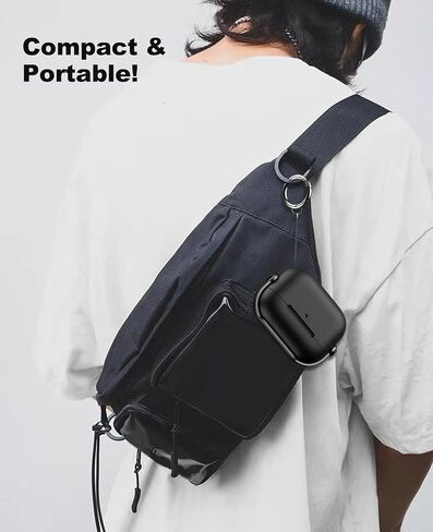 Timovo Case for AirPods Pro 3 (2025) مع قفل آمن وقذيفة صلبة ومقاومة للصدمات وتصميم سماعات رأس الموسيقى للجيش Apple Airpod Pro 3rd مع مجموعة Cleaning Kit & Keychain ، Black in Kuwait