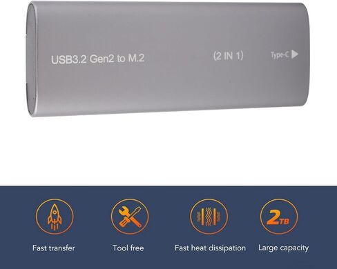 خارجي M.2 SSD العلبة ، nvme ngff نوع البروتوكول المزدوج C 3.2 حاوية SSD ذات سرعة عالية السرعة ، وليس على القرص الصلب in Saudi Arabia
