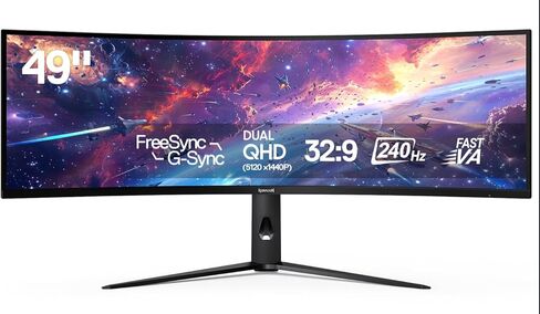 Redragon 49 "Curve Gaming Monitor - DQHD 5120X1440 ، 32: 9 ، 240Hz ، 2.2 مللي ثانية ، الدعم Freesync & G -Sync ، رعاية العين ، DisplayPort HDMI ، Tilt قابل للتعديل ، شاشة Curve 1000r القابلة للتعديل ، Ultrawide 1000R in Saudi Arabia