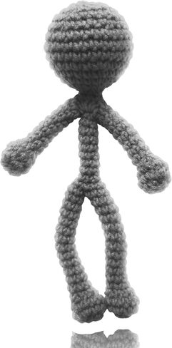 Crocheted Stick Figures, with flexible body, Amigurumi doll, 100% handmade, unique and original gift (green) in Saudi Arabia