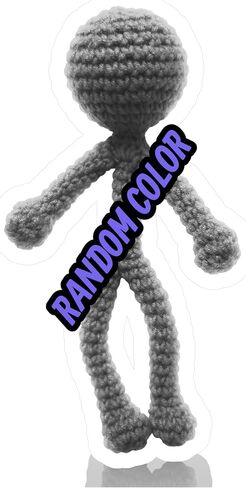 Crocheted Stick Figures, with flexible body, Amigurumi doll, 100% handmade, unique and original gift (green) in Saudi Arabia