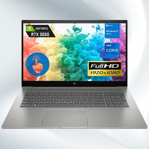 HP 2023 Envy Laptop ، 17.3 "FHD Touchscreen ، Intel Core I7-1355U ، NVIDIA RTX 3050 ، 32GB RAM ، 1TB SSD ، HDMI ، WebCAM ، Lacklit KB ، SD READER ، WI-FI 6 ، Window 11 Home ، Gray in Kuwait