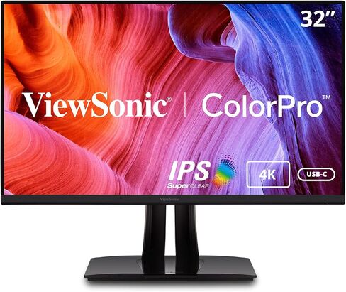 VP3256-4K 32 "4K UHD شاشة تصميم الرسومات المهنية مع USB-C (90W) (متجدد) in Kuwait