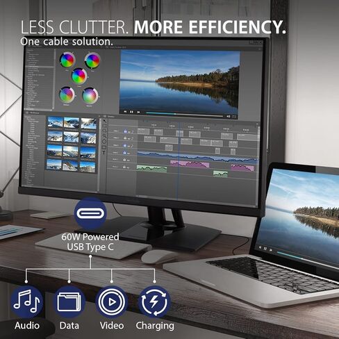 VP3256-4K 32 "4K UHD شاشة تصميم الرسومات المهنية مع USB-C (90W) (متجدد) in Kuwait