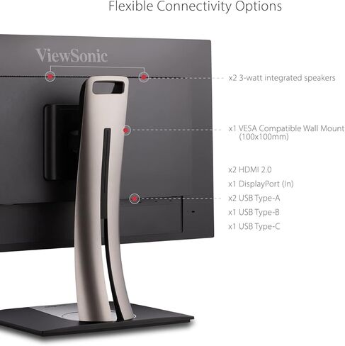 VP3256-4K 32 "4K UHD شاشة تصميم الرسومات المهنية مع USB-C (90W) (متجدد) in Kuwait
