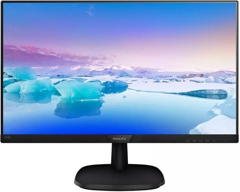 Philips 243V7QJAB 24 "شاشة ، HD الكامل ، IPs من الحافة إلى الحافة ، مكبرات صوت مدمجة ، VESA ، EnergyStar الأكثر كفاءة 2017 ، 4YR ضمان الاستبدال المسبق in Saudi Arabia
