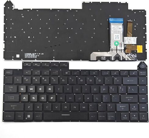 لوحة مفاتيح الاستبدال الخلفية لـ ASUS ROG STRIX G16 G614 G614J G614JU G614JV G614JZ / ROG Strix Scar 16 G634 G634J G634JY G634JZ Series Laptop Keyboard US US in Kuwait