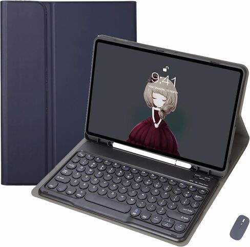حالة لوحة المفاتيح لـ Samsung Galaxy Tab A8 10.5 بوصة 2022 مع الماوس ، حالة ناعمة ذكية مع لوحة مفاتيح Bluetooth لـ Galaxy Tab A8 غطاء مفاتيح لاسلكي قابلة للفصل مع حامل قلم رصاص ، وردي (ذهبي) in Kuwait