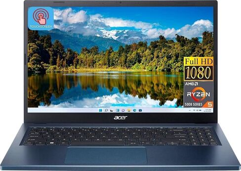 Acer Aspire 3 15.6 "" Full HD IPS Touch Display Captop | AMD Ryzen 5 7520U (Beat I7-1165G7) | 8GB RAM DDR5 | 512GB SSD | AMD Radeon Graphics | Windows 11 Home | حزمة مع محور USB 3.0 ، الأزرق in Saudi Arabia