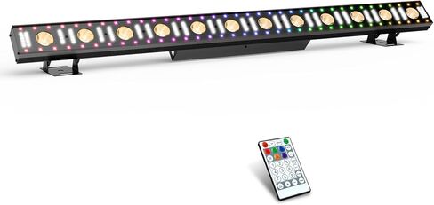 غسل شريط الضوء LaluceNatz 40 100W 12 LED 3 في 1 RGB ضوء المرحلة بار سبائك الألومنيوم شعاع أضواء الصوت المنشط حتى ضوء DMX تسيطر عليها لجميع القديسين عيد الميلاد حفل زفاف الكنيسة DJ المرحلة الإضاءة in Kuwait