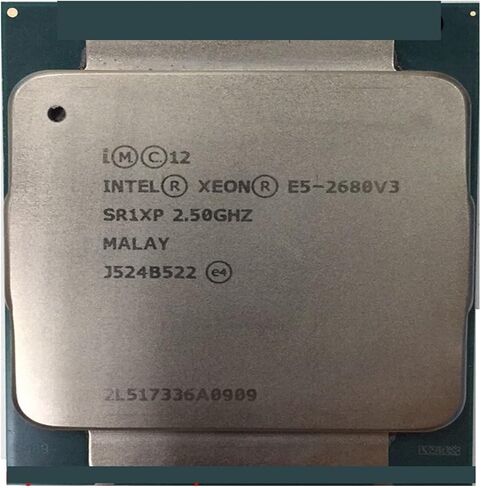 Xeon E5-2680 V3 Processor SR1XP 2.5GHz 12-CORES 30MB LGA2011-3 CPU E5-2680V3 E5 2680 2680V3 in Saudi Arabia
