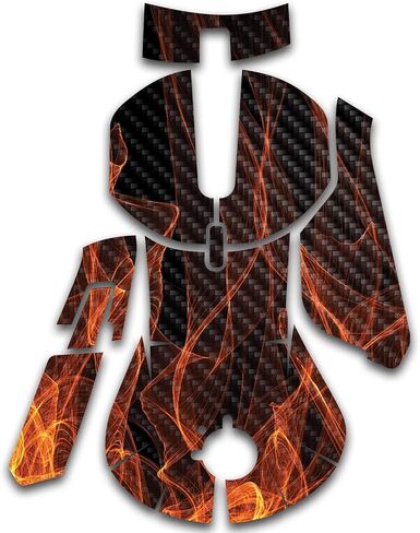 Mayyskins Carbon Carbon Confiber Tinciptived مع منافسة الفولاذ 5 ألعاب الماوس - فحم النيران | واقي ، دائم من ألياف الكربون المحكم | من السهل تطبيق وتغيير الأنماط | صنع في الولايات المتحدة in Saudi Arabia