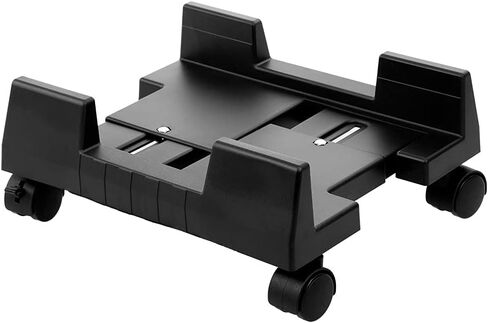 PC CASE Desktop CPU حامل حامل كمبيوتر برج التدوير عجلات قابلة للتعديل على نطاق واسع ABS Plastic Plany Slide in Saudi Arabia