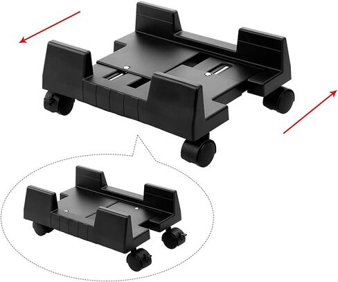 PC CASE Desktop CPU حامل حامل كمبيوتر برج التدوير عجلات قابلة للتعديل على نطاق واسع ABS Plastic Plany Slide in Saudi Arabia